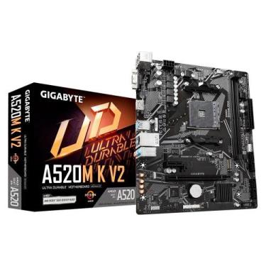 Imagem de Placa Mae Gigabyte A520M K V2, DDR4, Socket AMD AM4, M-ATX, Chipset AM