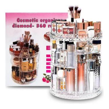 Imagem de Organizador Giratório 360º Maquiagem Perfume Creme Acrílico - Magalu -