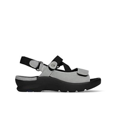 Imagem de Wolky Sandálias rasteiras femininas, Cinza claro, 9.5-10