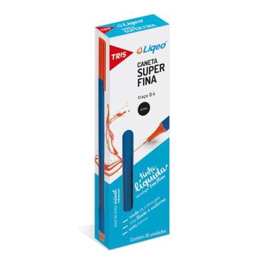 Imagem de Caneta Superfina Liqeo  Tris cor preta 3 peças