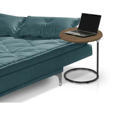 Imagem de Mesa De Apoio Paty Regulável Base ferro preto estilo industrial Lorena