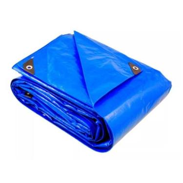 Imagem de Lona Azul Grande 4x8 Polietileno Piscina Barraca  Telhado - grepar