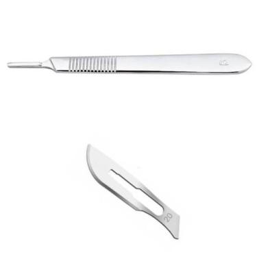 Imagem de Lamina de Bisturi para Dermaplaning nº20 com 100 Unidades + 1 Cabo de 