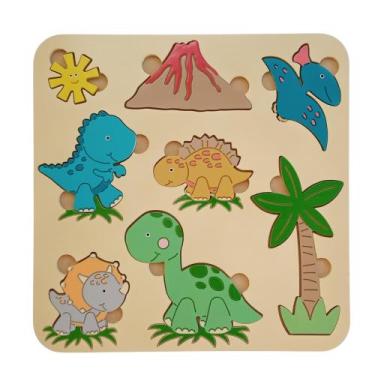 Imagem de Dinossauros Meu Primeiro Quebra-cabeça Gigante de Madeira - Galerinha 