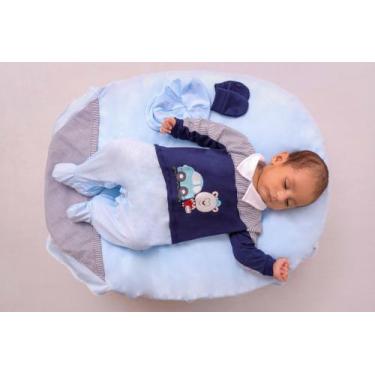 Imagem de Saída de Maternidade Menino Coleção Henry -  4 peças - Lc Baby, Marinh