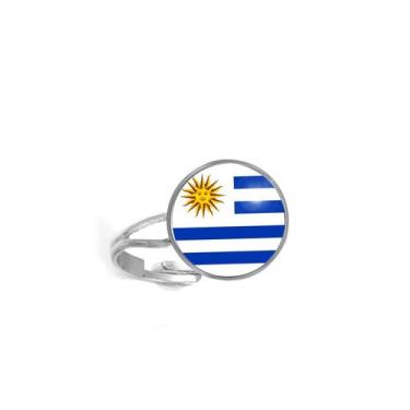 Imagem de Anel Bandeira do Uruguai  Unissex e Ajustável - RECANTO ASTRAL