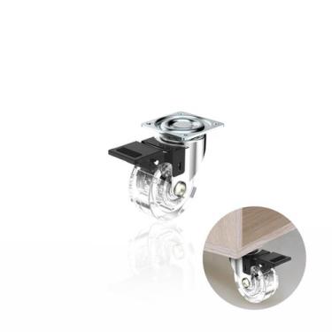 Imagem de Rodizio Transparente 50mm Com Freio E Com Rolamento - Soprano