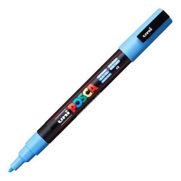 Imagem de Caneta Uni Posca Pc 3m Azul Ceu Uniball