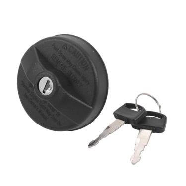 Imagem de ACROPIX Tampa de gás de bloqueio de plástico tampa de tanque de combustível preta adequada para Toyota Camry Corolla RAV4 com chaves nº 52100239/82202338 - Pacote com 3