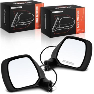 Imagem de A-Premium Par (2) espelhos retrovisores elétricos do lado do motorista e do passageiro - compatível com Nissan Quest 2011-2017 - Retrovisor retrovisor externo preto dobrável manual aquecido com sinal