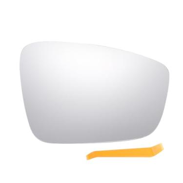 Imagem de X AUTOHAUX Substituição de vidro retrovisor do lado direito do passageiro do carro com placa de suporte vidro branco aquecido para Volkswagen Beetle 2012-2019 para Volkswagen Jetta 2011-2018 para