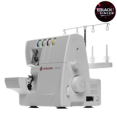 Imagem de Máquina De Costura Overlock Singer S0105 Portátil - Branco