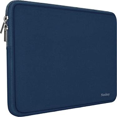 Imagem de Capa para laptop de 13 polegadas, capa de neoprene resistente para laptop/capa de bolso para notebook/pasta para tablet compatível com MacBook Pro, MacBook Air, notebook (azul escuro)