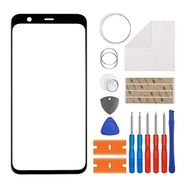 Imagem de Duotipa Substituição da tela de vidro frontal compatível com Google Pixel 4 de 5,7 polegadas, tela de vidro da lente externa frontal para Google Pixel 4 G020M G020I com ferramentas - sem tela LCD e