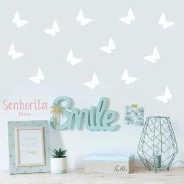 Imagem de Adesivo De Parede Meninas Kit Borboletas Decoração De Quarto - pinkie