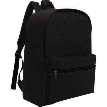 Imagem de Mochila Escolar Juvenil Adulto Lisa Básica Yepp MM9158, Preto