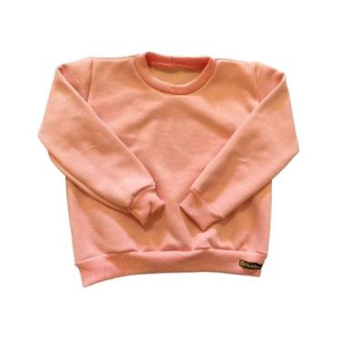 Imagem de Casaco Suéter Moletom infantil menino e menina flanelado grosso. - Flo