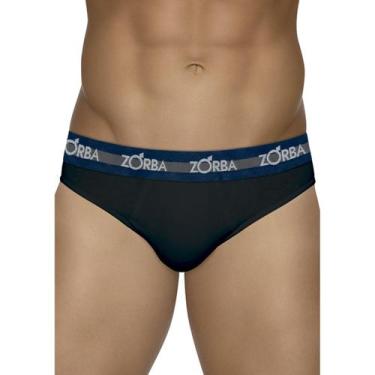 Imagem de Cueca Zorba Slip 764 Forro Frontal 100% Algodão, Preto, M
