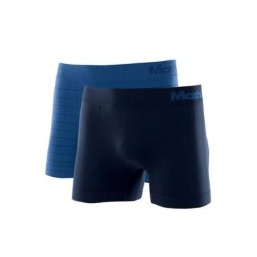 Imagem de Kit com 2 cuecas boxer mash 711.02, Azul, GG