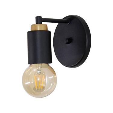 Imagem de Arandela Parede Vintage Barcelona Retro Preto Soque E27 - LuminaLux, P