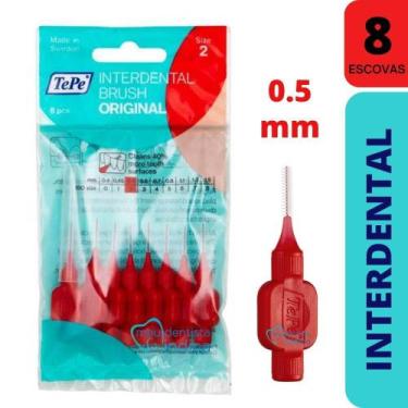 Imagem de Escova Interdental Macia  Tepe Original Vermelha Size 2  0.5mm  8 unid