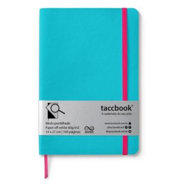 Imagem de Caderno Pontilhado taccbook Azul turquesa 14x21 Flex