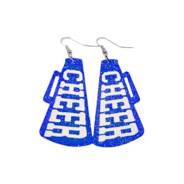 Imagem de twinkle eye Brincos de Dia de Jogo para Mulheres, Acrílico Glitter Megafone Cheer Espíritos Esportivos Presentes de Fãs de Torcida Acessórios Brincos de Fãs de Esportes de Equipe Presentes de Equipe