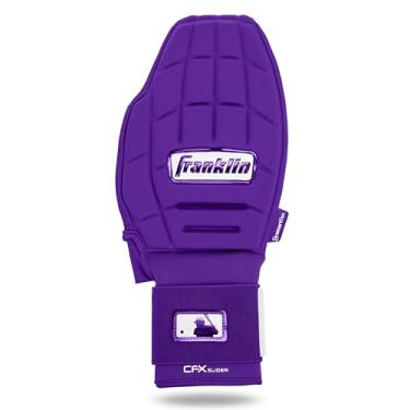 Imagem de Franklin Sports Luva deslizante MLB de beisebol + softbol - CFX PRT luva deslizante protetora para adultos - luva esquerda + direita - protetor de mão + pulso para corrida - roxo - tamanho único -