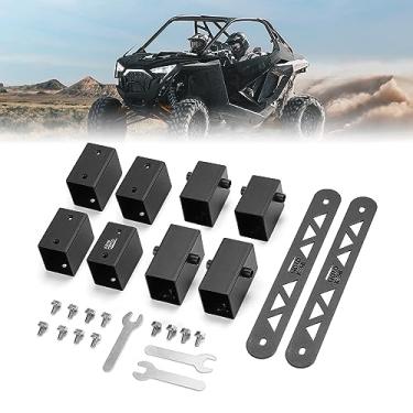 Imagem de KEMIMOTO Elevadores De Assento Compatíveis Com Polaris Rzr Pro Xp 2020-2023, Rzr Pro R 2022-2023, Rzr Turbo R 2022-2023, 2022 Rzr Pro Xp 4 Elevação De Assento Em 2" 8Pcs Elevadores De Assento Do Mot