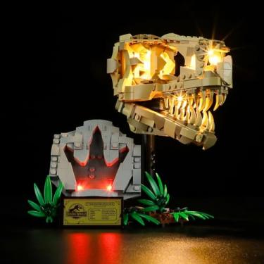 Imagem de LIGHTAILING luz para lego- 76964 fósseis de dinossauros: t. caveira rex - kit de iluminação led compatível com o modelo de blocos de construção lego - não incluído no conjunto de modelos