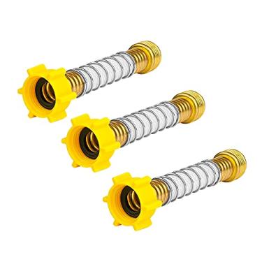 Imagem de AQUA CREST Protetor de mangueira flexível - elimina o crimpamento e a tensão da mangueira em torneiras e conexões de água para RV, jardim e adaptador de extensão de mangueira de lavagem de carro,