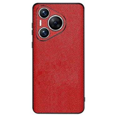 Imagem de HAO RIYLN Capa magnética para Huawei Pura 70 Ultra/70 Pro+/70 pro/70, capa ultrafina anti-impressão digital com carregamento sem fio, capa protetora para câmera, vermelha, 70 Pro+