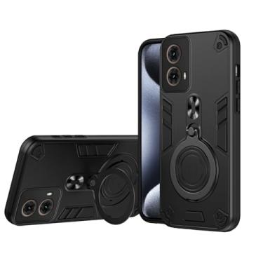 Imagem de Compatível com Motorola Moto G85 5G, capa com suporte magnético compatível com Motorola Moto G85 5G XT2427-3 / Moto S50 Neo 5G XT2427-4 capa preta
