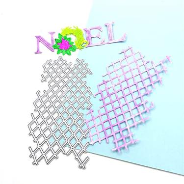 Imagem de Matrizes de corte de rede de pesca, molde de metal para estampagem de estêncil para cartões, álbum de recortes e decoração de cartões de papel faça você mesmo