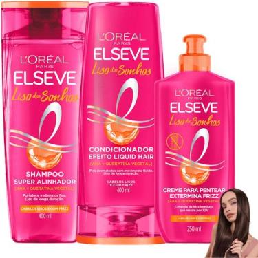 Imagem de Kit Loreal Paris Elseve Liso dos Sonhos Creme Pentear Extermina Frizz 