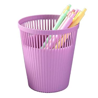 Imagem de Porta de Lápis, PP Round Hollow Design Design de Desktop Organizador para Artigos de Papelaria, Pincéis de Maquiagem, Itens Pequenos, Organizador de Recipiente de Mesa Portátil