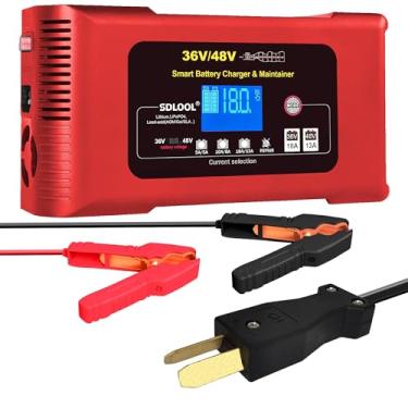 Imagem de SDLOOL Carregador De Carrinho De Golfe 36V 18A E 48V 13A, Carregador De Bateria De Carro, Carregador De Gotejamento Inteligente, Carregador De Bateria De Lítio Lifepo4, Chumbo-Ácido Agm/Gel/Sla Para