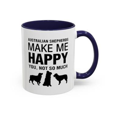 Imagem de Caneca de café pastor australiano, presente para amantes de cães, caneca engraçada para donos de animais de estimação, perfeita para aniversários, presente de mãe de cachorro, animal de estimação
