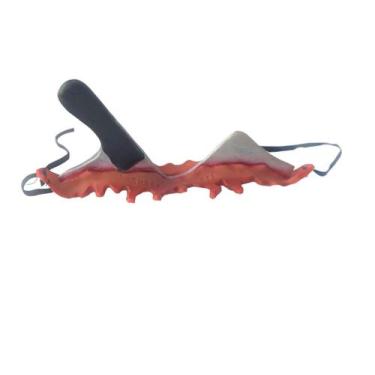 Imagem de Faca na Garganta Brincadeira Pegadinha Carnaval Halloween - Genérica