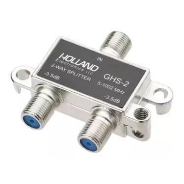 Imagem de Divisor De Antena 1X2 Blindado 1 Giga 5-1002Mhz Holland  5 Pçs