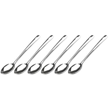 Imagem de Kit 6 Colheres Arroz Inox Grandes Lisas 35cm Profissional Restaurante Brinox Suprema