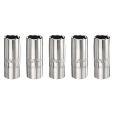 Imagem de HARFINGTON 5 peças de bocal de pistola de solda Mig 1,5 cm orifício KP2742-1-62R bocal de pistola de solda a gás cobre níquel acessório de pistola de soldagem para pistola 250L PRO Curve 200 MIG 200A