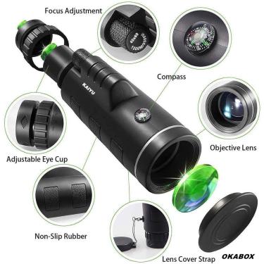 Imagem de Telescópio monóculo binóculos monocular suporte celular - 40X60 Luneta 1000 Metros