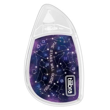 Imagem de Tilibra Fita Corretiva Magic 5mm x 5m Tema Constelações Transparente Não Tóxica