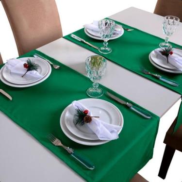 Imagem de Caminho Trilho Passadeira de Mesa 1,30mx40cm Decorativo Tecido Oxford 