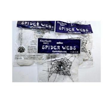 Imagem de kit c/5 pac teia aranha branca 20g cada  Halloween - ydh