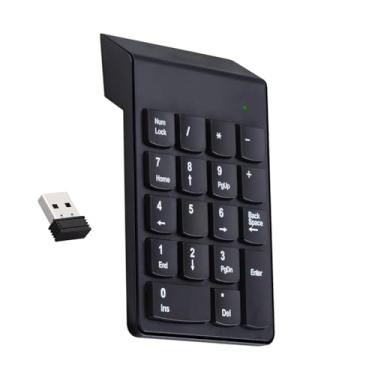 Imagem de Teclado numérico USB sem fio USB 2,4 GHz, mini teclado numérico de contabilidade financeira para laptop, computador desktop e PC