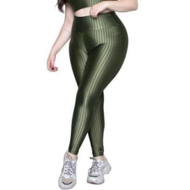 Imagem de Calça Legging Básica Plus Size New Zig 3D Vekyo Poliamida Cós Alto de Academia Fitness...