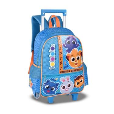 Imagem de Mochila Carrinho Bolofofos Bolsa Escolar Carrinho Infantil Unissex