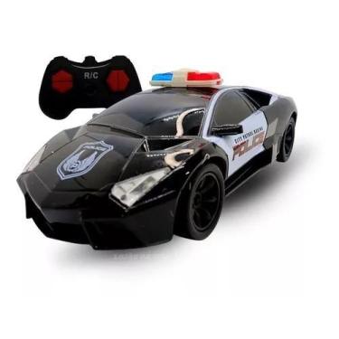 Imagem de Carrinho De Controle Remoto Policia Super Carro Brinquedo - toys